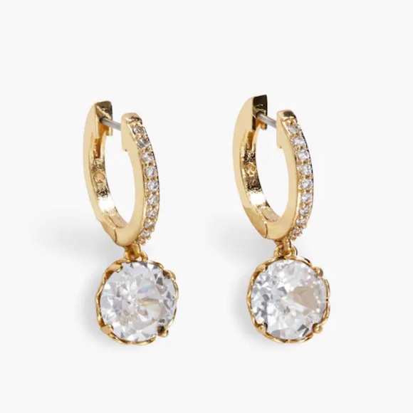 $68 Kate Spade ‘that sparkle’ pave huggie hoops in gold - Picture 6 of 11